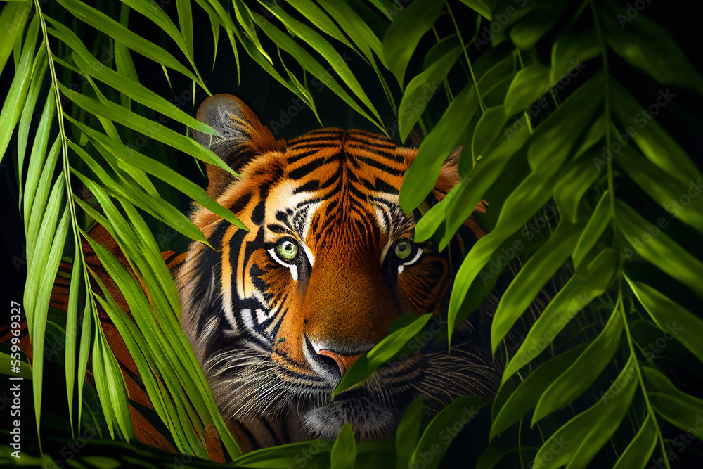 Sumatran Tiger (Endangered) - Generative Ai Sumatran Tiger (Endangered) - Generative Ai