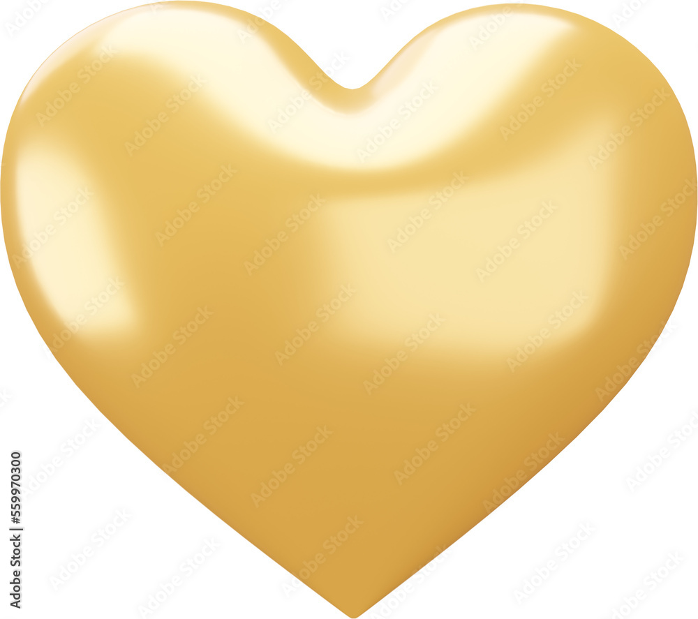 Gold Yellow Heart Gold Yellow Heart