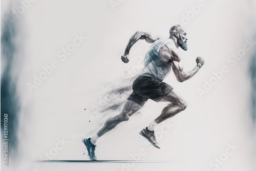 Running Man with visual effects © Анастасия Птицова