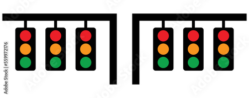 traffic lights icon symbol, vector illustration