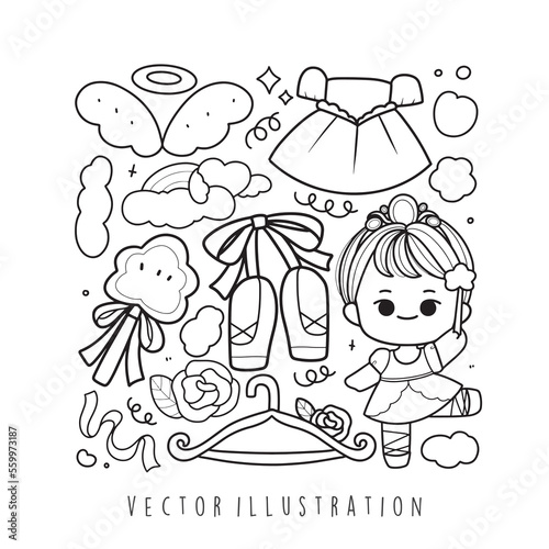 ballerina colouring page for kid