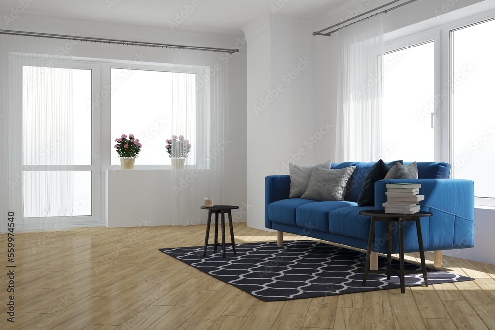 Fototapeta premium Modern interior design. 3D illustration