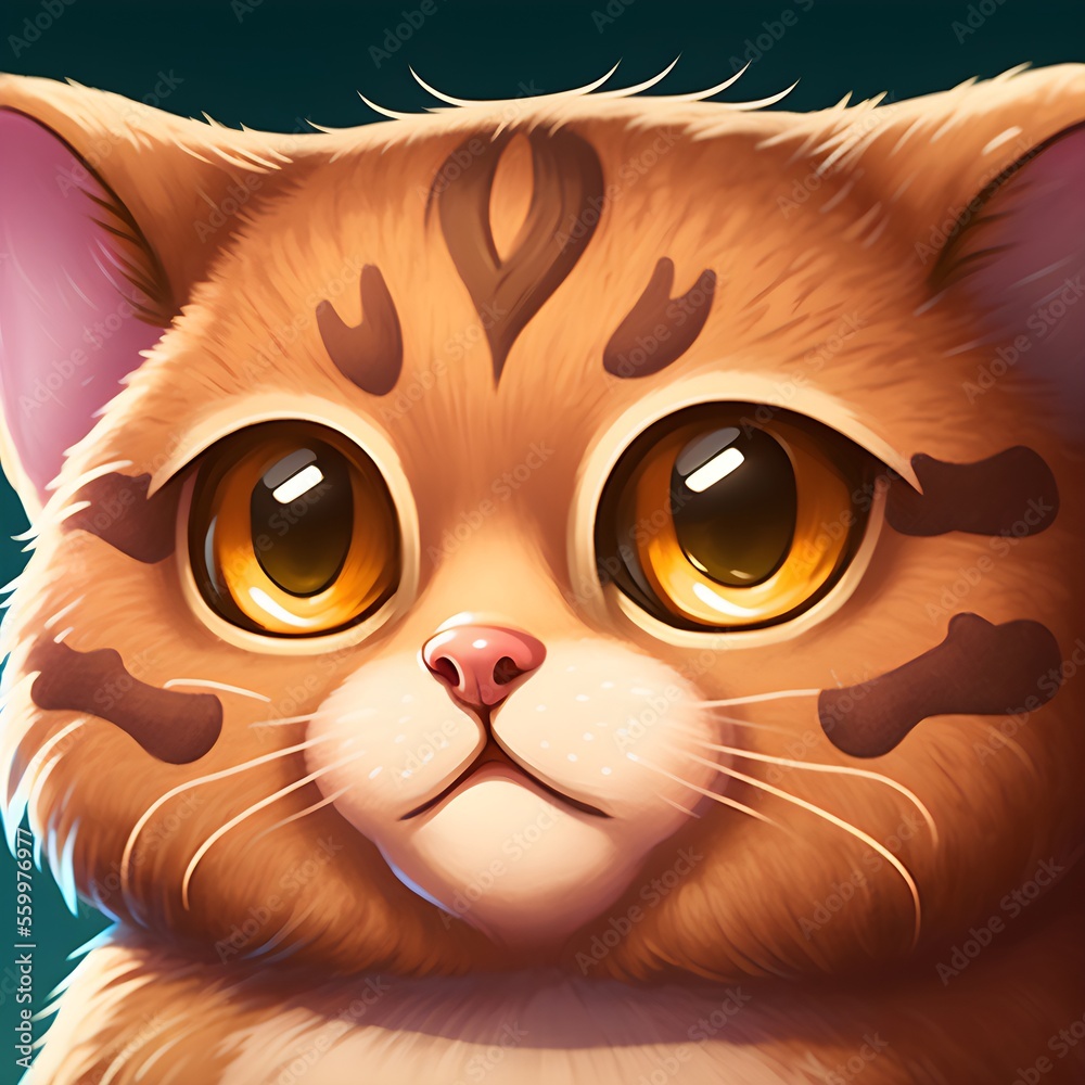 A beautiful flat cat icon A beautiful flat cat icon