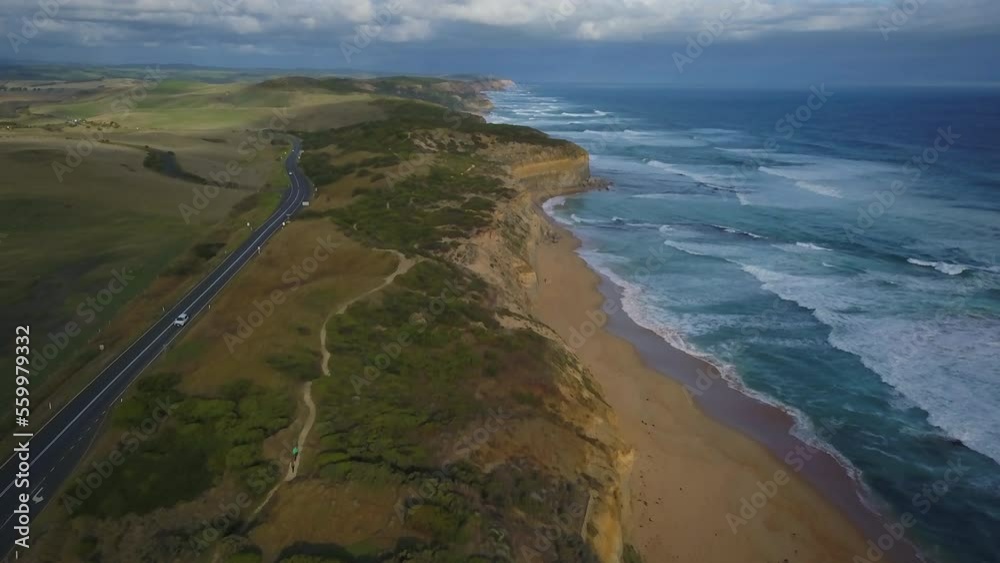 Car Driving Australia Twelve Apostles Drone Great Ocean Road Melbourne cinematic pan ocean scape with beautiful stunning sunset by Taylor Brant Film Car Driving Australia Twelve Apostles Drone Great Ocean Road Melbourne cinematic pan ocean scape with beautiful stunning sunset by Taylor Brant Film