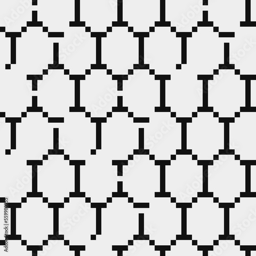 Abstract seamless fashion trend pattern fabric textures, black and white pattern, pixel art vector monochrome illustration. Design for web and mobile app.