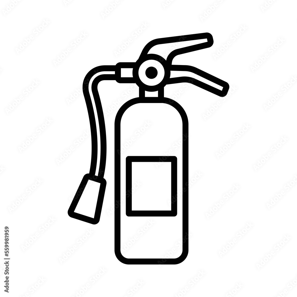 fire extinguisher icon vector design template in white background fire extinguisher icon vector design template in white background