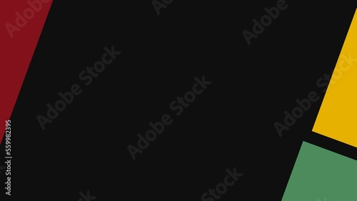Black History Month animated frame for video editing, Black History Month frame Animation,Black History 4k transparent background,black history month abstract color frame design.