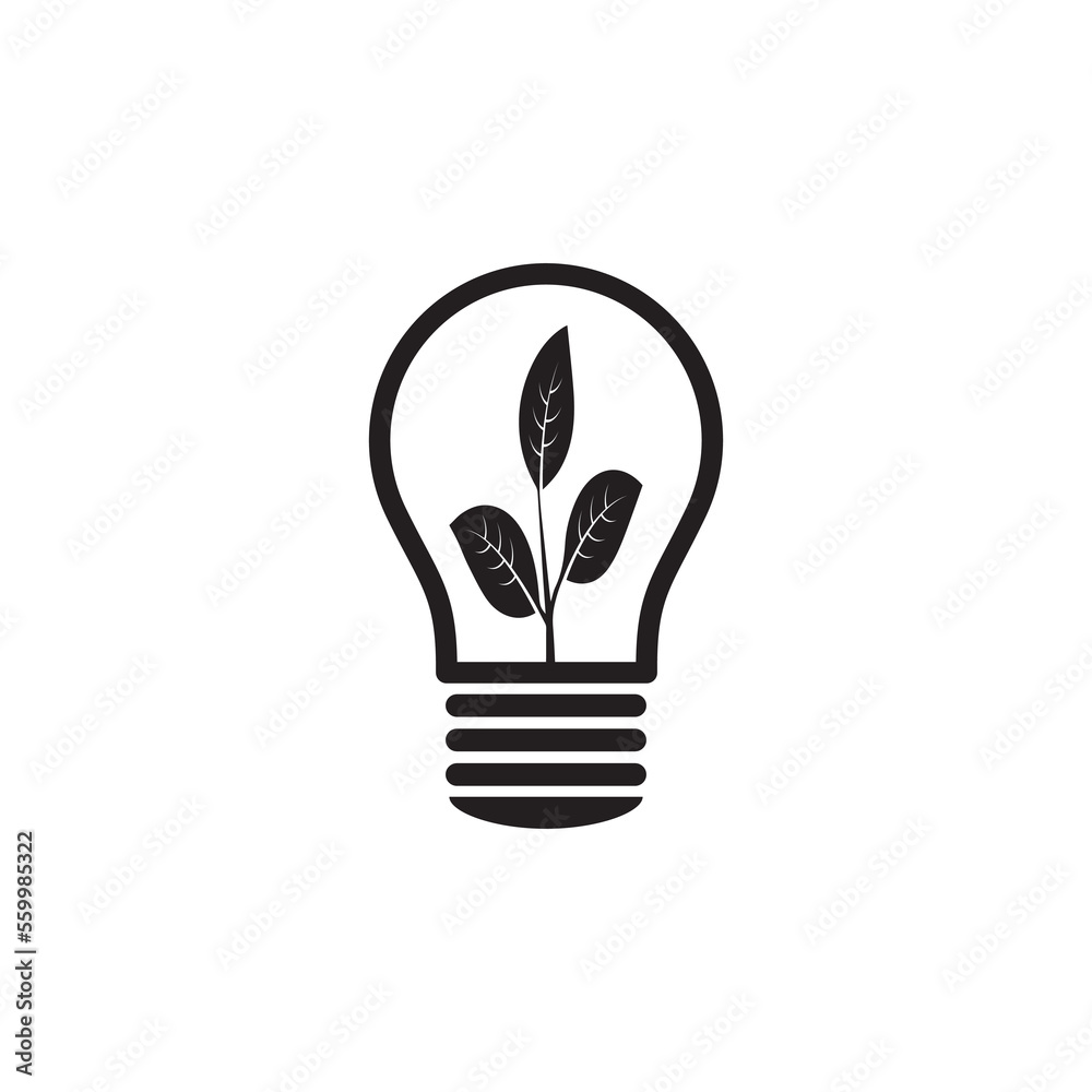 Ecological light bulb icon vector Ecological light bulb icon vector