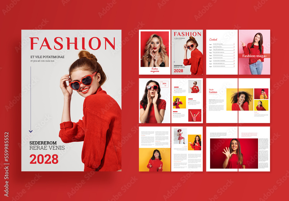 Fashion Magazine Layout Stock Template | Adobe Stock