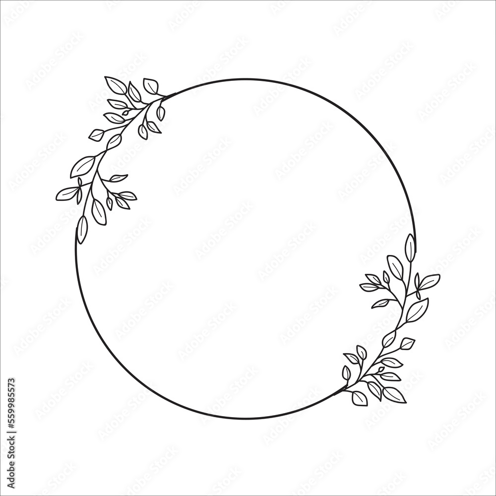 Hand-Drawn Botanical Branches and Leaves Illustration Hand-Drawn Botanical Branches and Leaves Illustration