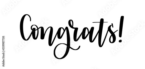 Congrats calligraphy text on transparent background