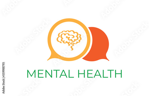 mental health sign on white background