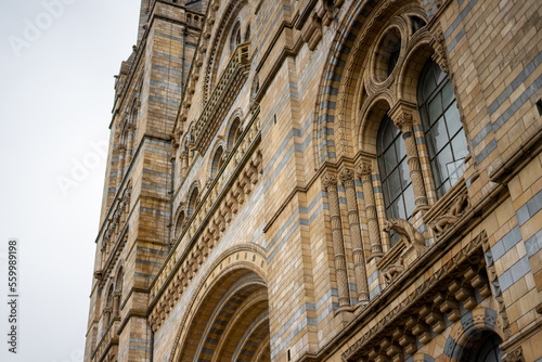 Natural History Museum in London , natural history is a scientific institution and collection during winter cloudy day at London , United Kingdom : 13 March 2018
