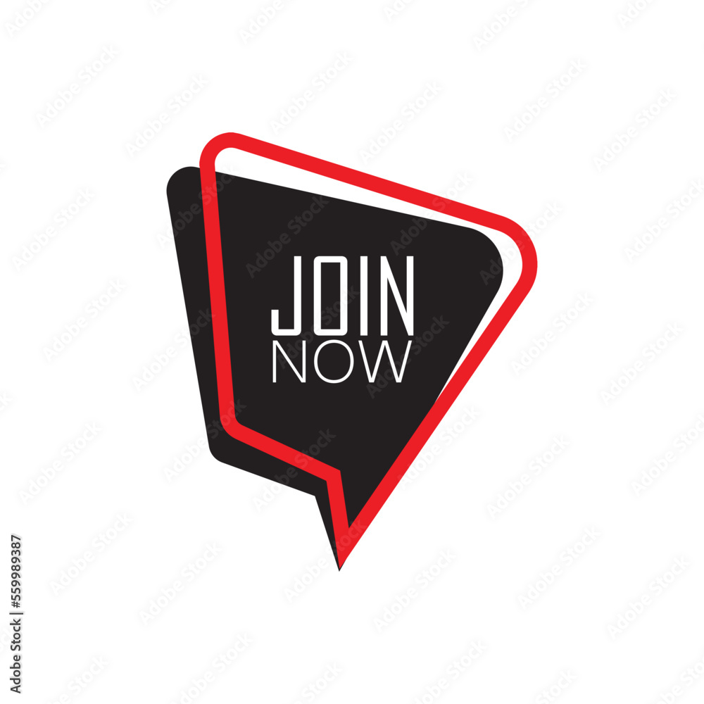 join now sign on white background join now sign on white background