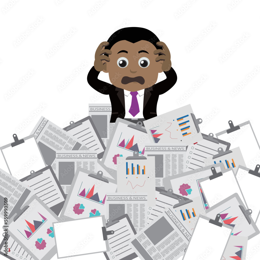 Business people has a lot of works to do