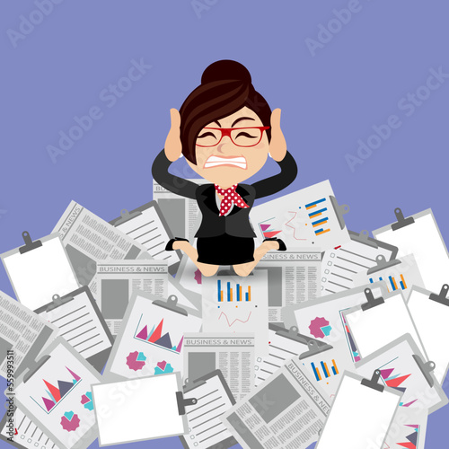 Business people has a lot of works to do