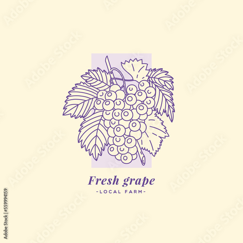 Grapes label