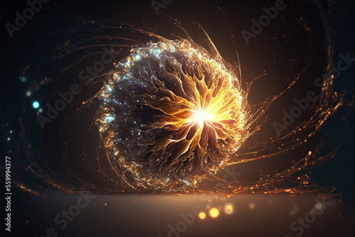  The energy power explosion in the galaxy space. Wallpaper abstract graphic design.
