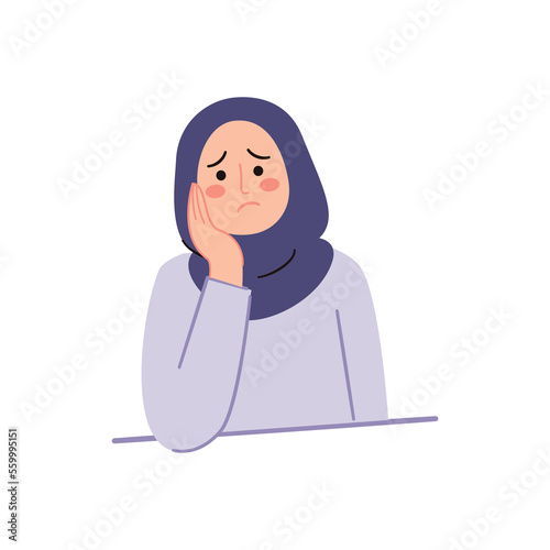 Sad Muslim woman
