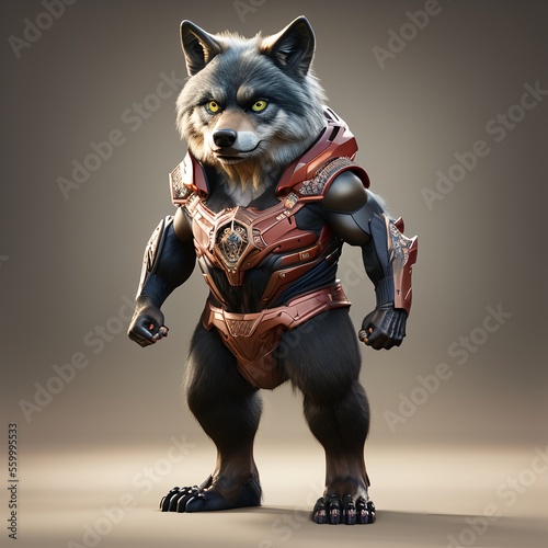 Full body portrait of a Wol...