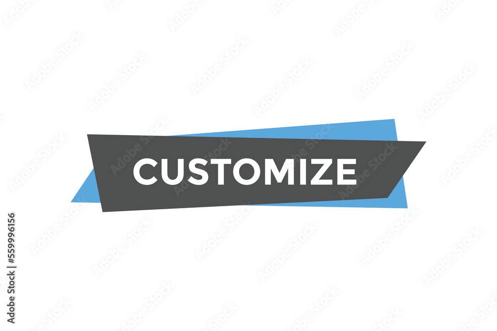 Customize button web banner templates. Vector Illustration Customize button web banner templates. Vector Illustration