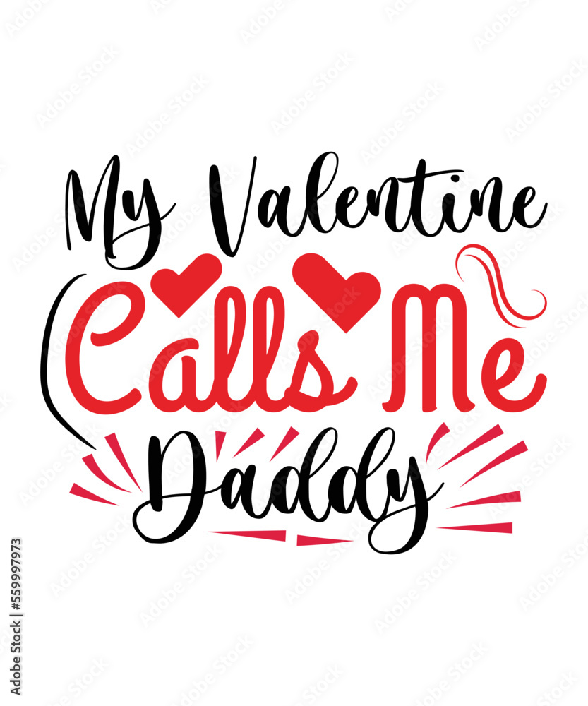 Fototapeta premium Happy Valentine's Day SVG Design
