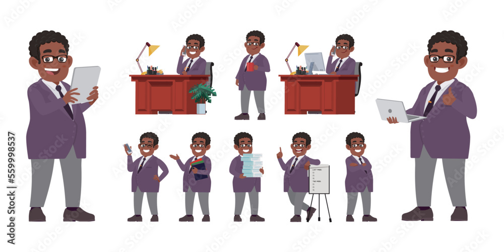Set of people characters for business