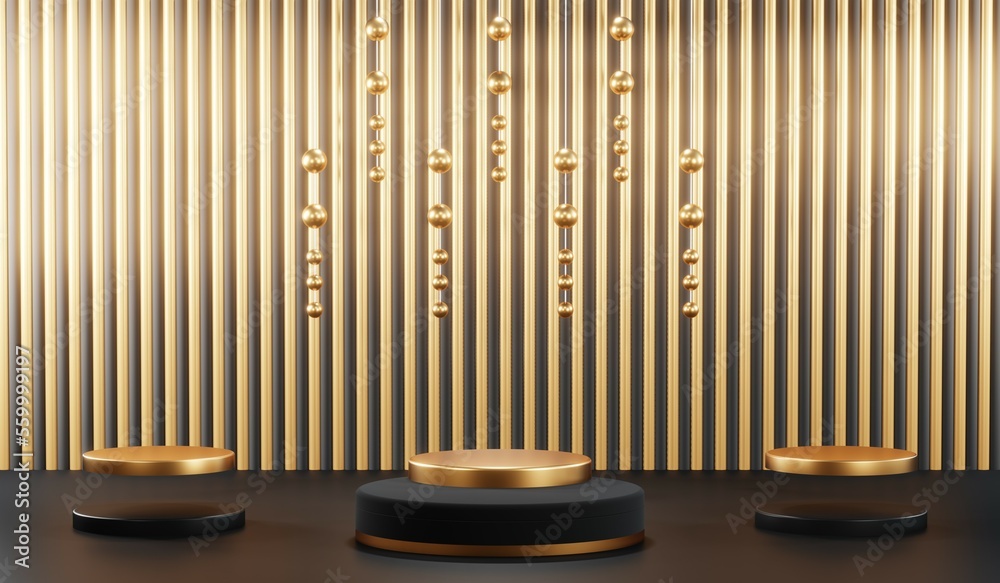 3D rendering of backdrop black podium background show room for black friday products and sale banner 3D rendering of backdrop black podium background show room for black friday products and sale banner