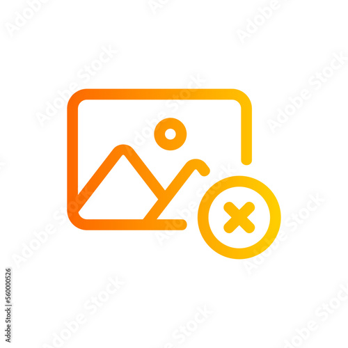 delete gradient icon