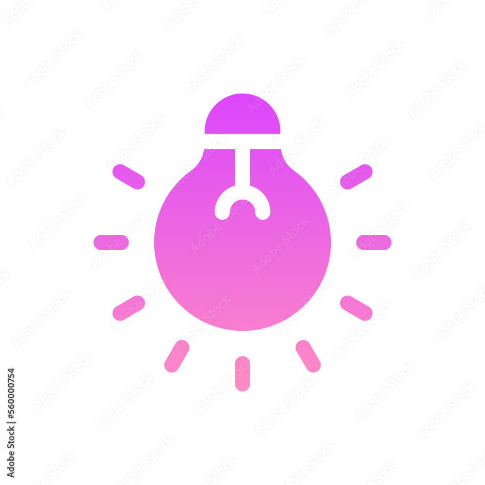 bulb flat gradient icon bulb flat gradient icon
