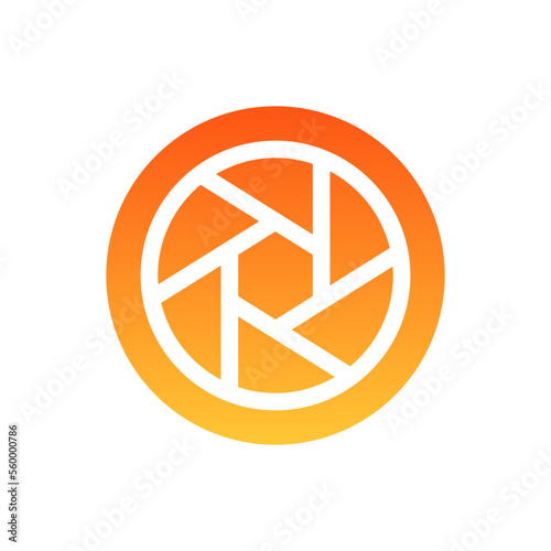 diaphragm flat gradient icon