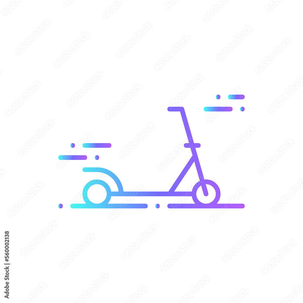Scooter Transportation icon with blue gradient outline style. Vehicle, symbol, transport, line, outline, travel, automobile, editable, pictogram, isolated, flat. Vector illustration Scooter Transportation icon with blue gradient outline style. Vehicle, symbol, transport, line, outline, travel, automobile, editable, pictogram, isolated, flat. Vector illustration
