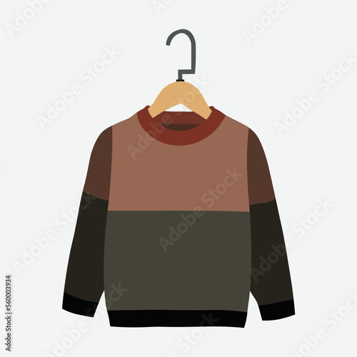 Vector illustration of simple female cardigan