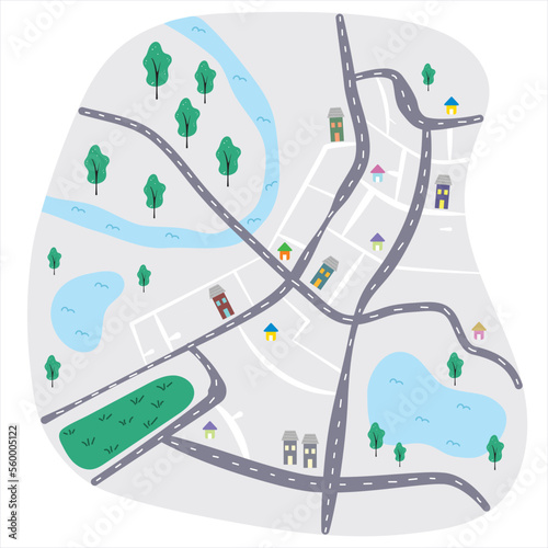 city map for any kind of digital info graphics and print publication.
