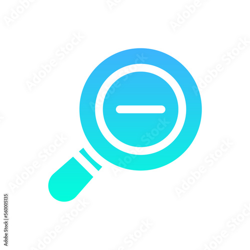 zoom flat gradient icon