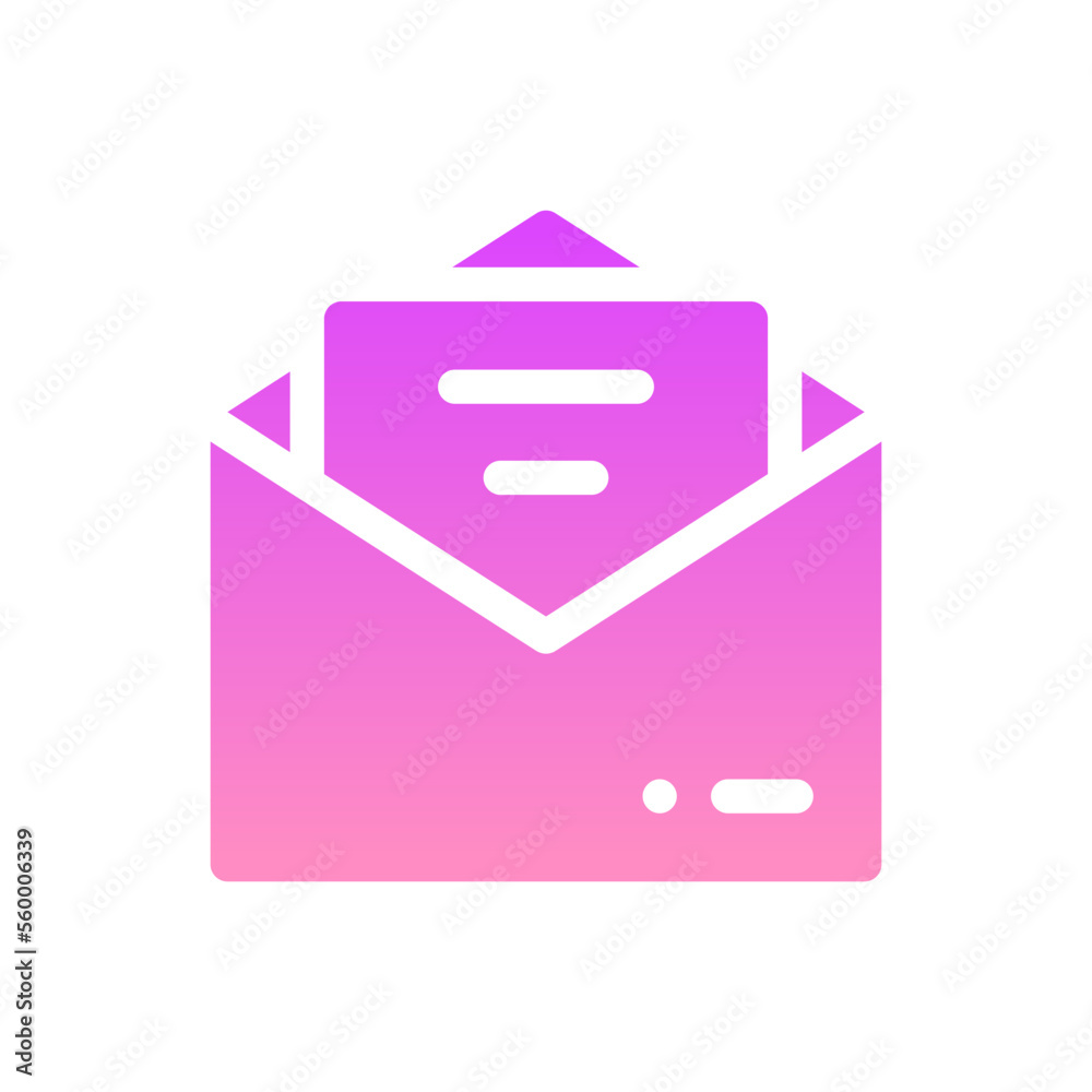 letter flat gradient icon