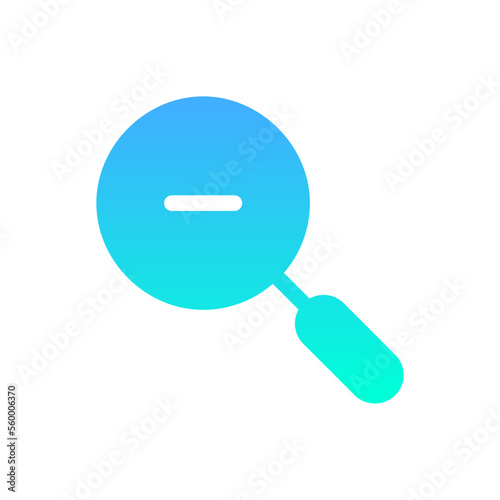 zoom out flat gradient icon
