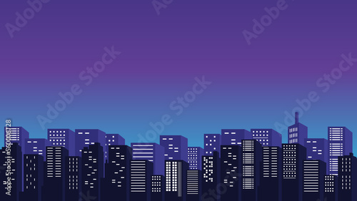 Downtown backdrop with beautiful tall buildings view