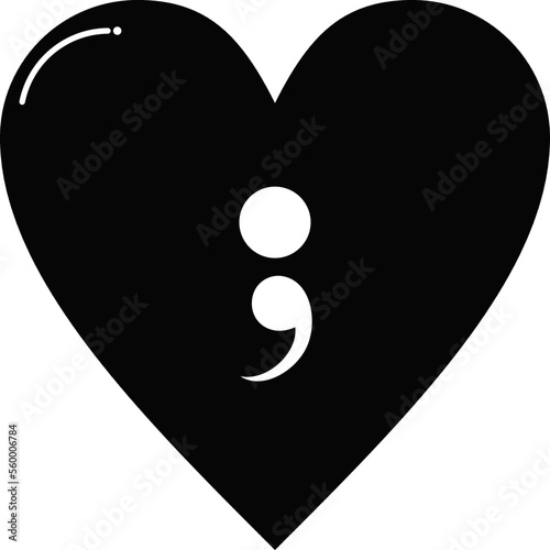 Heart Semicolon for support mental health