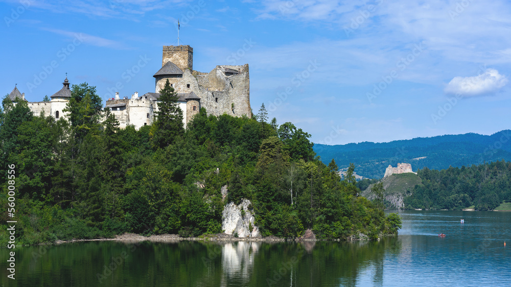 Niedzica castel with lake in the summer Niedzica castel with lake in the summer