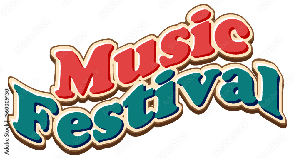 Music Festival text for banner or poster design