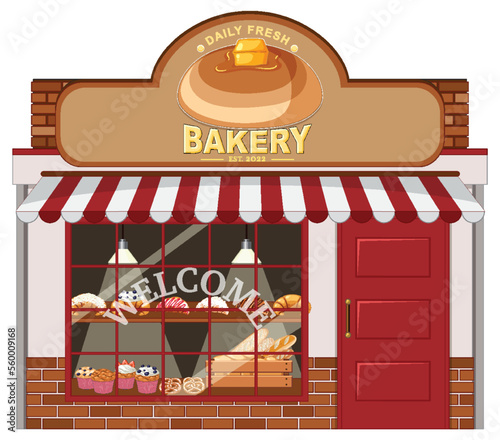 Bakery shop building facade