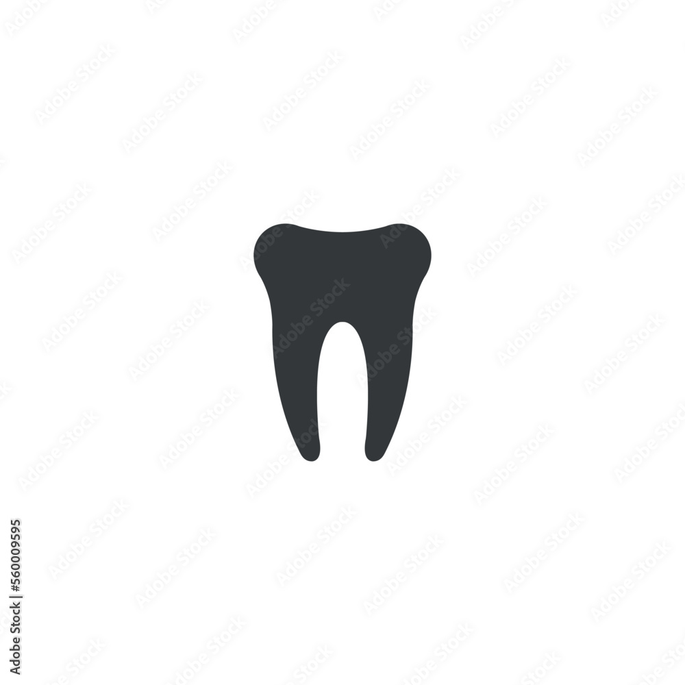 Tooth icon vector illustration isolated on white background. Tooth icon vector illustration isolated on white background.