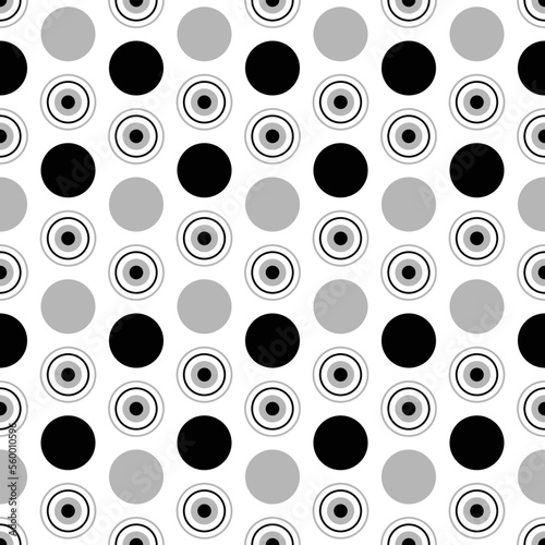 Endless black dot seamless pattern, gift wrapping paper, infinite point, clothes, shirts, dresses, paper, gift, white background, Vector background.