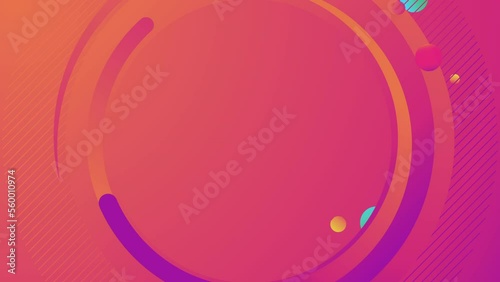 カラフルでポップなグラデーションのタイトルバック　ピンク　ループ