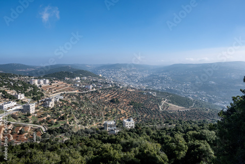 delightful endless panoramic views of the nature of Jordan on a sunny day