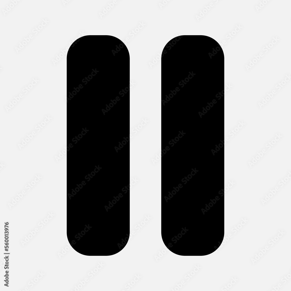 Pause icon in solid style about multimedia, use for website mobile app presentation Pause icon in solid style about multimedia, use for website mobile app presentation