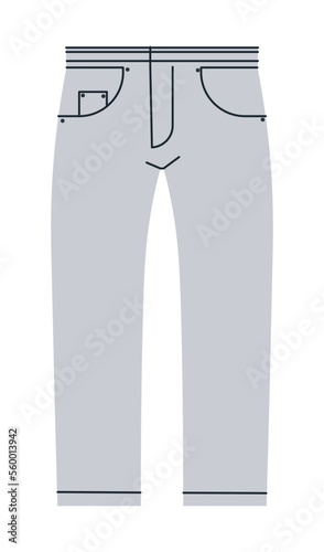 Clothing for men, trousers or jeans with pockets
