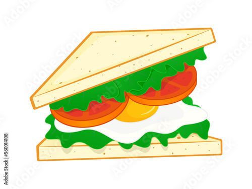 Food sandwich vector illustration material