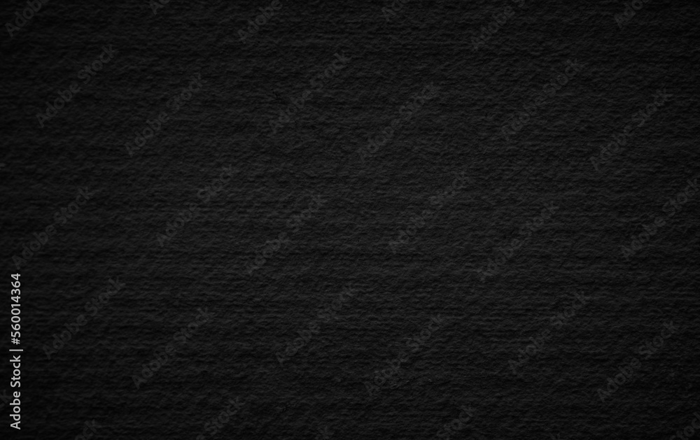 Fototapeta premium Art black concrete stone texture for background in black. Cement and sand grey dark detail covering. 